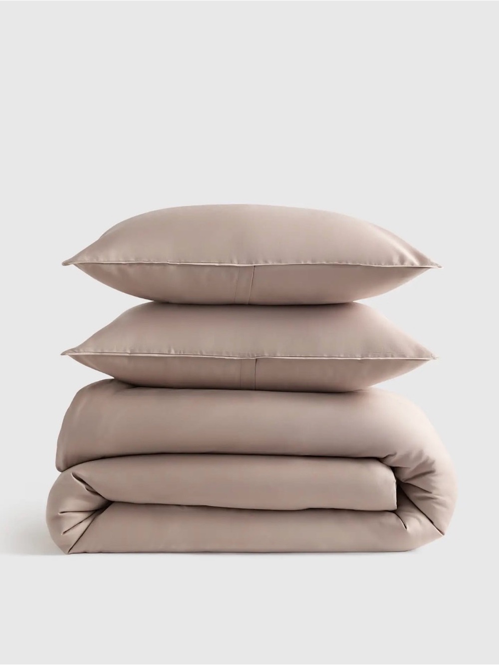 Quince Cotton Sateen Comforter in Stone, King/Calking